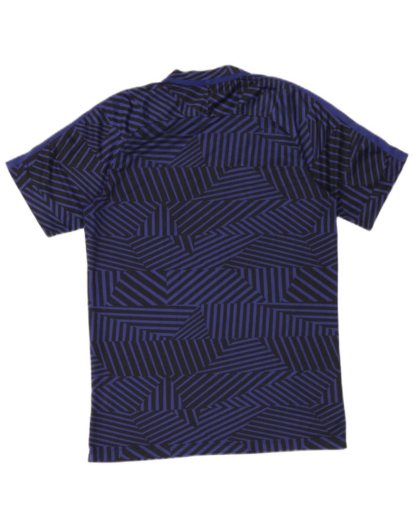 Camiseta Nike Dri Fit para hombre Top medio azul marino poliéster geométrico