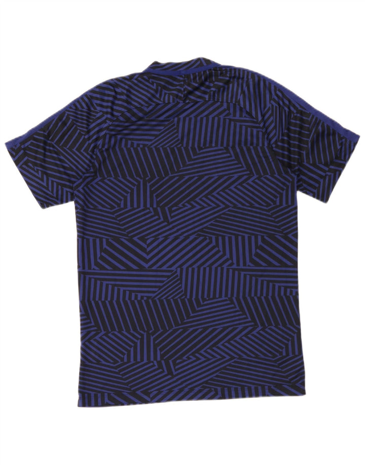 Camiseta Nike Dri Fit para hombre Top medio azul marino poliéster geométrico