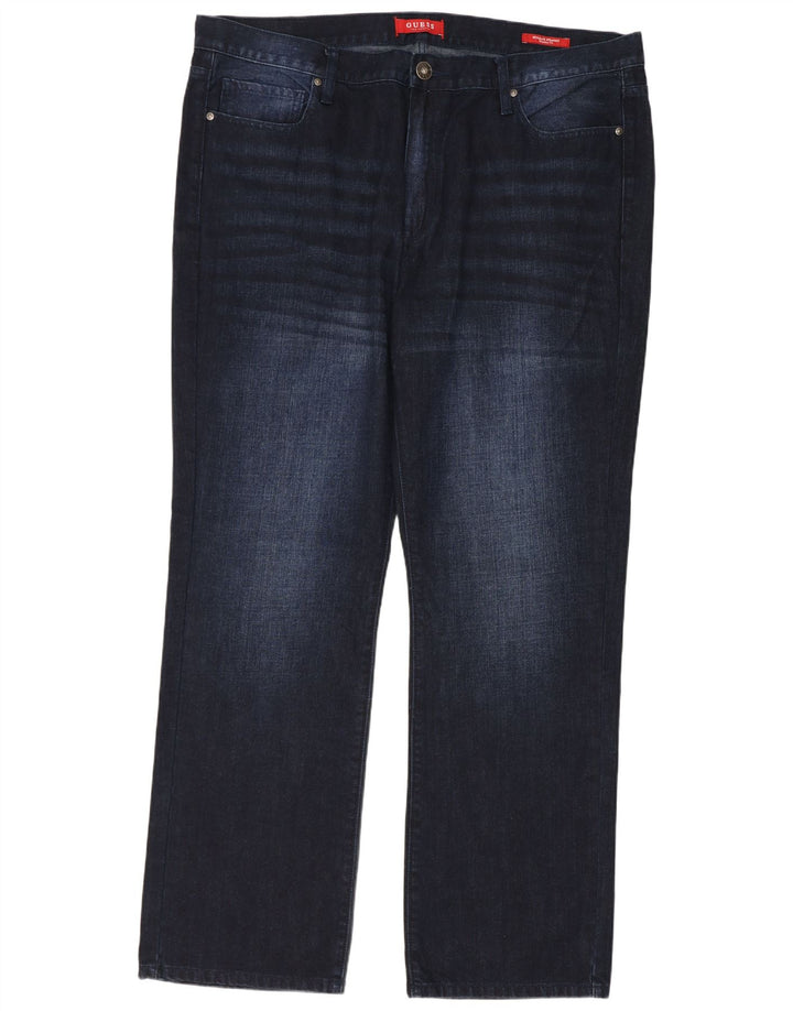Guess Vaqueros Rectos Hombre W40 L32 Azul Marino Algodón