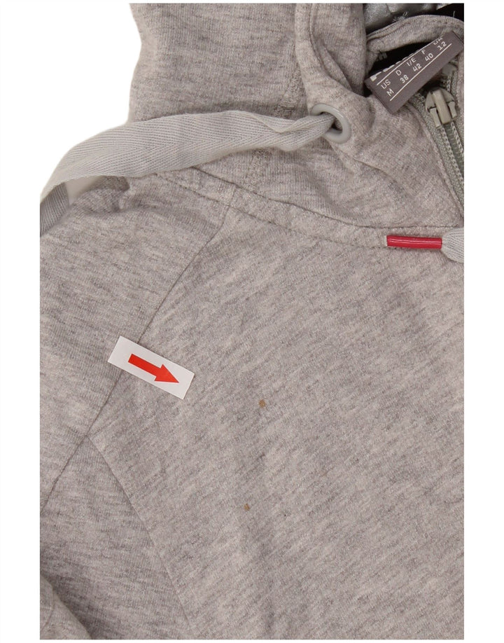 Puma Sudadera con capucha y cremallera para mujer UK 12 Algodón gris medio