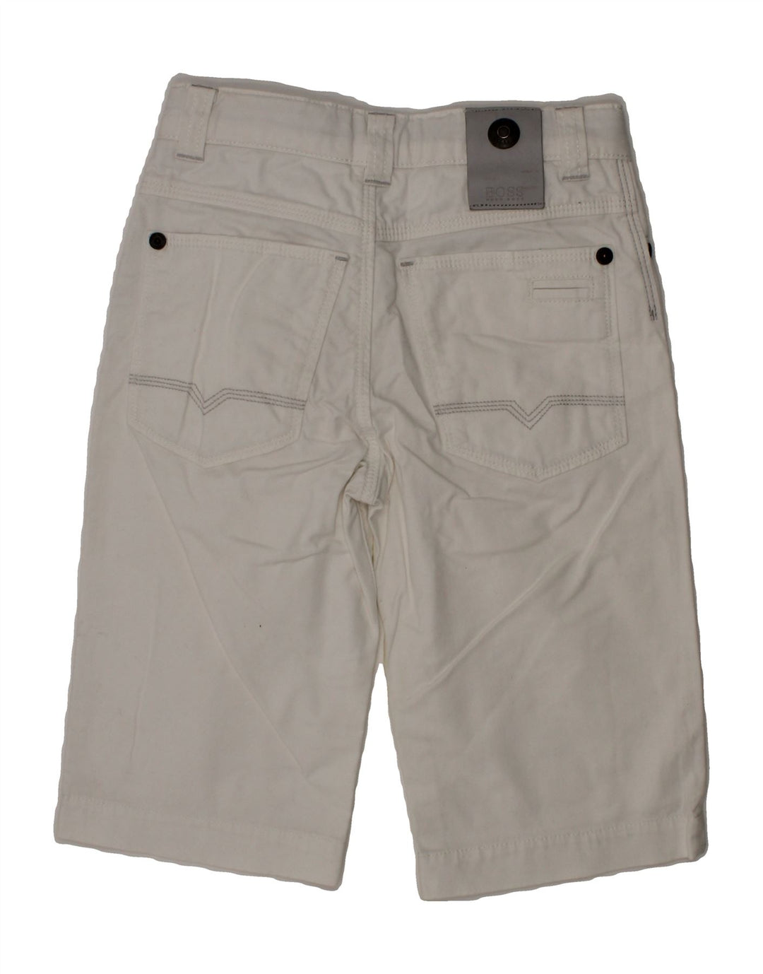 HUGO BOSS Boys Regular Fit Casual Shorts 7-8 Years W20  White Vintage Hugo Boss and Second-Hand Hugo Boss from Messina Hembry 
