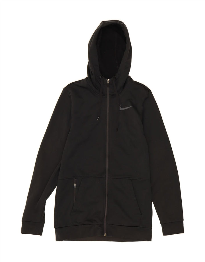 NIKE Mens Dri Fit Standard Fit Zip Hoodie Sweater Small Black Polyester Vintage Nike and Second-Hand Nike from Messina Hembry 