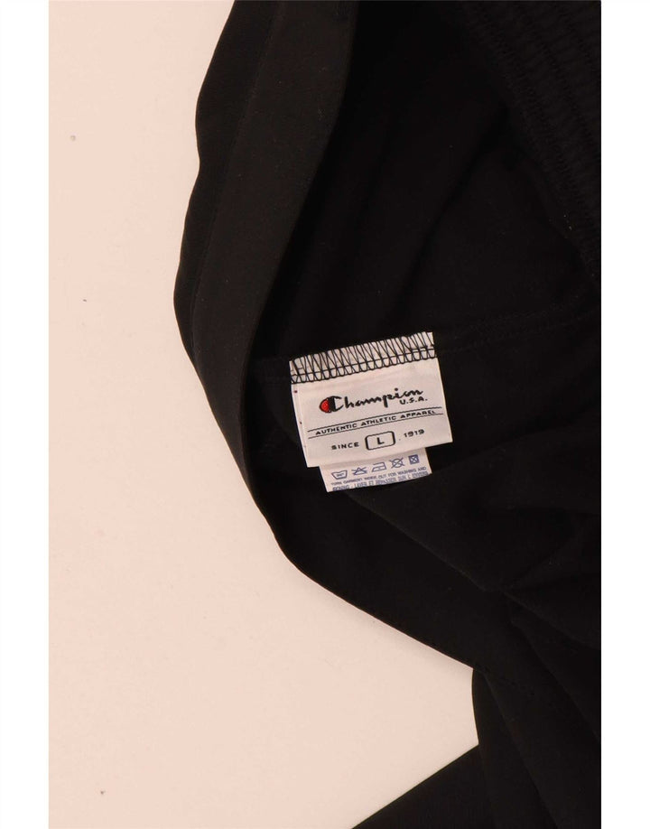 Champion Pantalones De Chándal Para Mujer UK 44 Grande Poliéster Negro