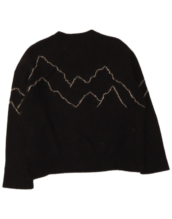 All Saints Jersey de cuello redondo para mujer UK 46 Large Black Wool