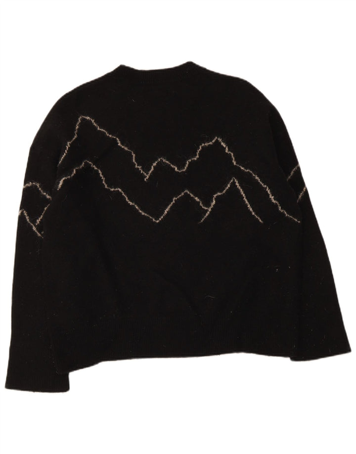 All Saints Jersey de cuello redondo para mujer UK 46 Large Black Wool
