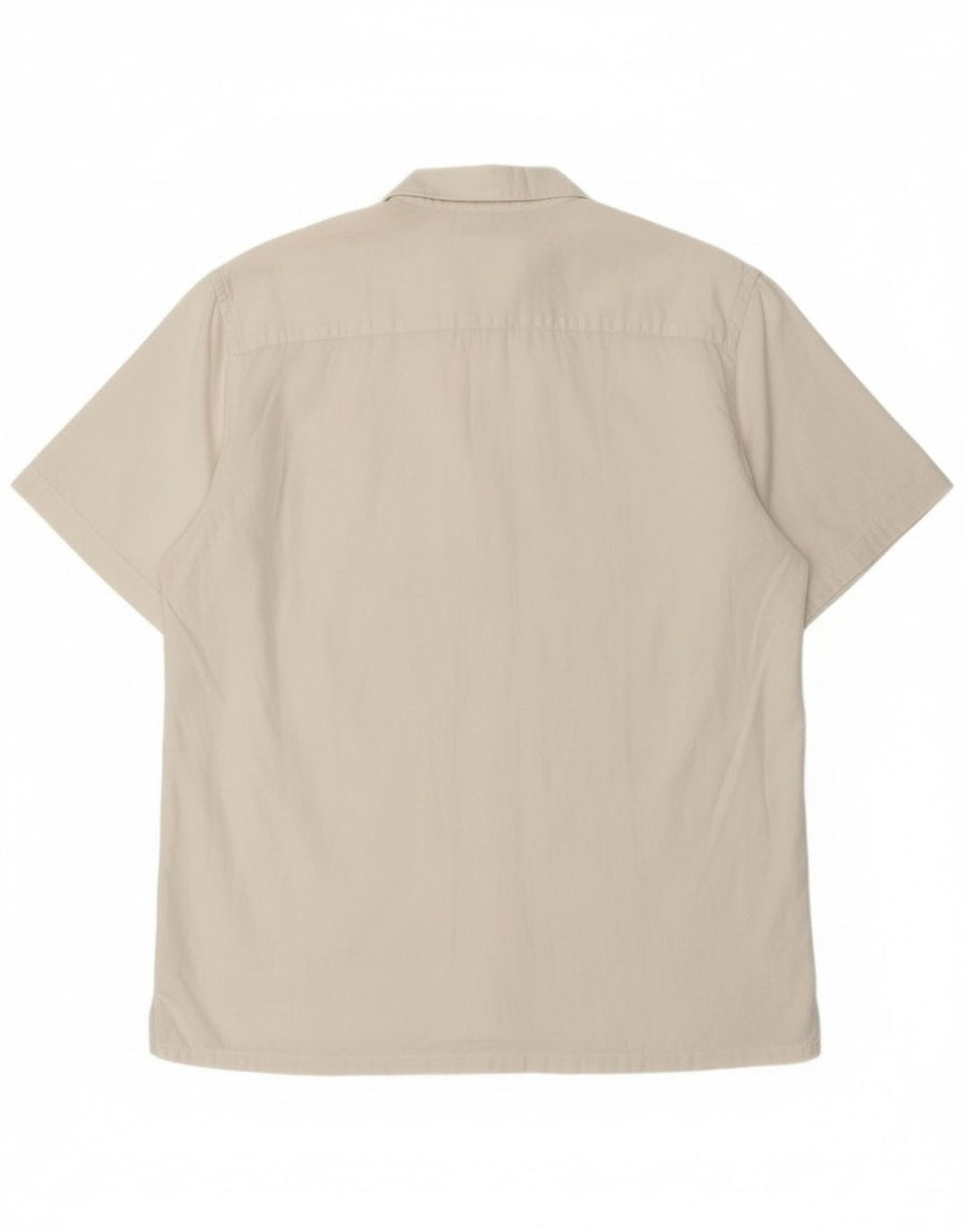 Sisley Camisa Regular Fit De Manga Corta De Lino Blanco Mediano Hombre