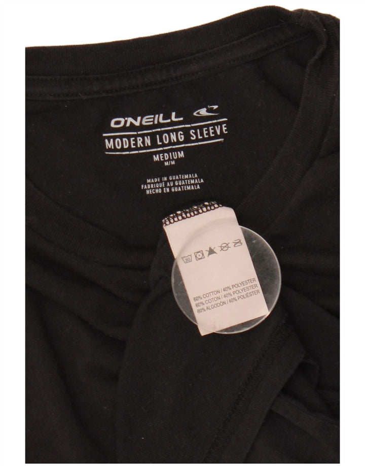 O'Neill Mens Graphic Top Manga Larga Algodón Negro Mediano