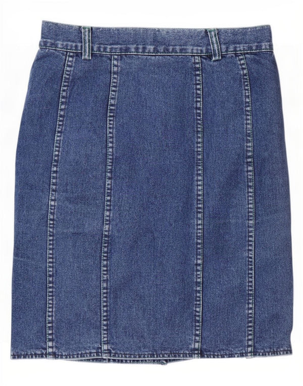 Vintage Womens Denim Skirt Large W28 Blue Cotton