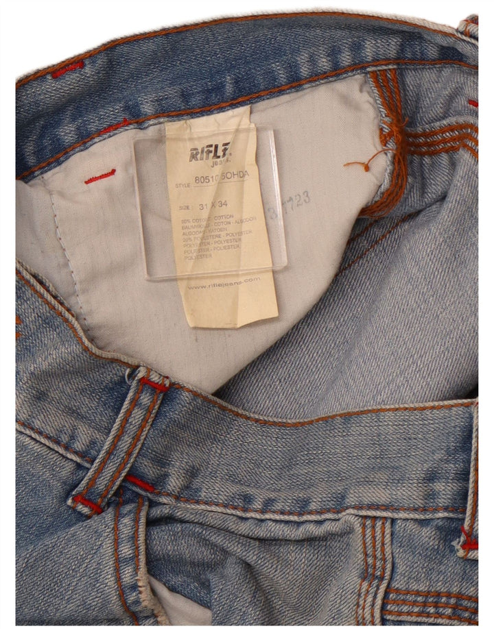RIFLE Jeans sueltos para hombre W31 L30 Algodón azul