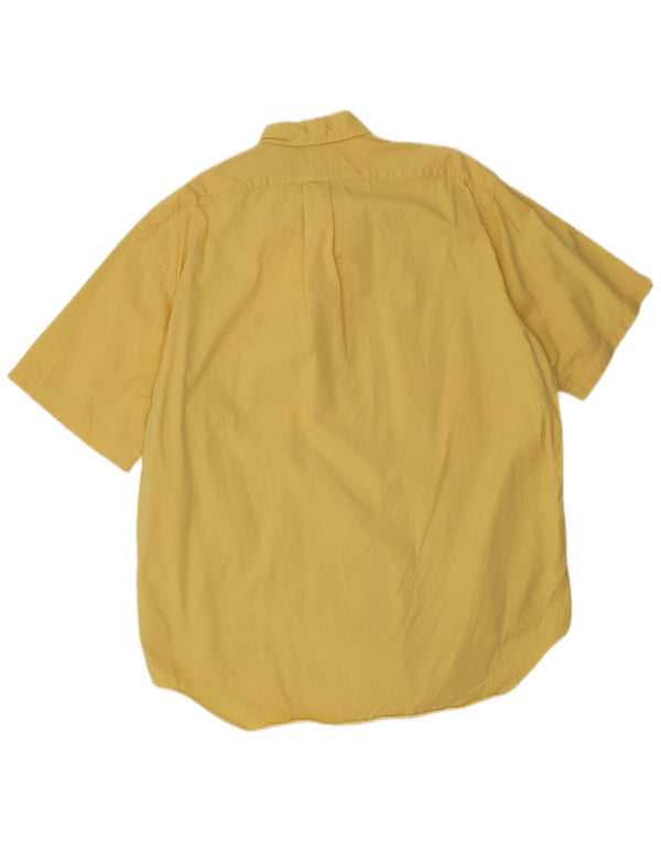 Ralph Lauren Camisa de manga corta para hombre de algodón amarillo grande