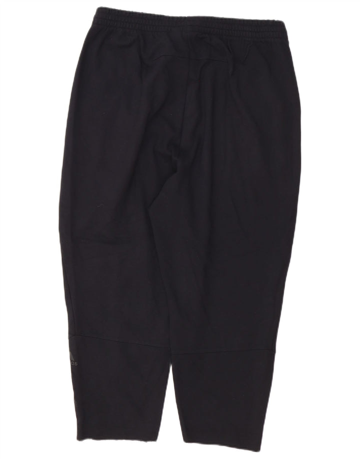 Adidas - Pantalón de chándal para hombre, talla grande, algodón negro