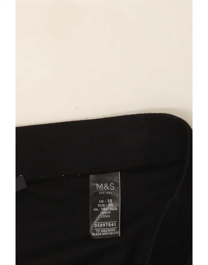 Marks & Spencer Leggings para mujer UK 40 XL Viscosa negra