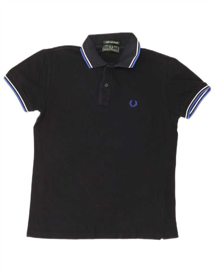FRED PERRY Polo ligero y elástico para hombre de algodón azul marino medio