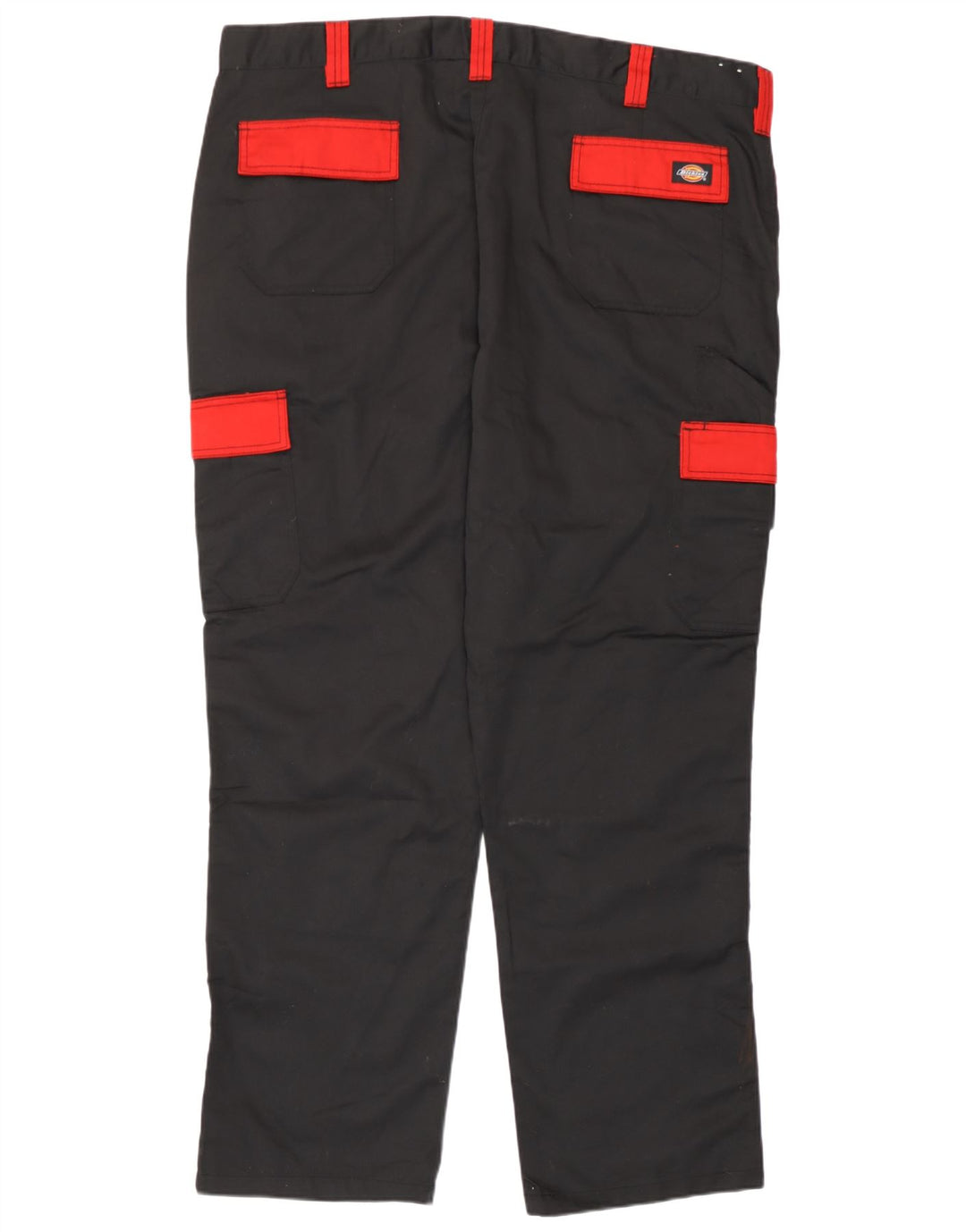 Dickies Pantalones cargo rectos para hombre W44 L31 Poliéster color block negro