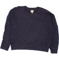 J. CREW Womens Oversized Sweatshirt Jumper UK 16 Large Navy Blue Cotton Vintage J. Crew and Second-Hand J. Crew from Messina Hembry 