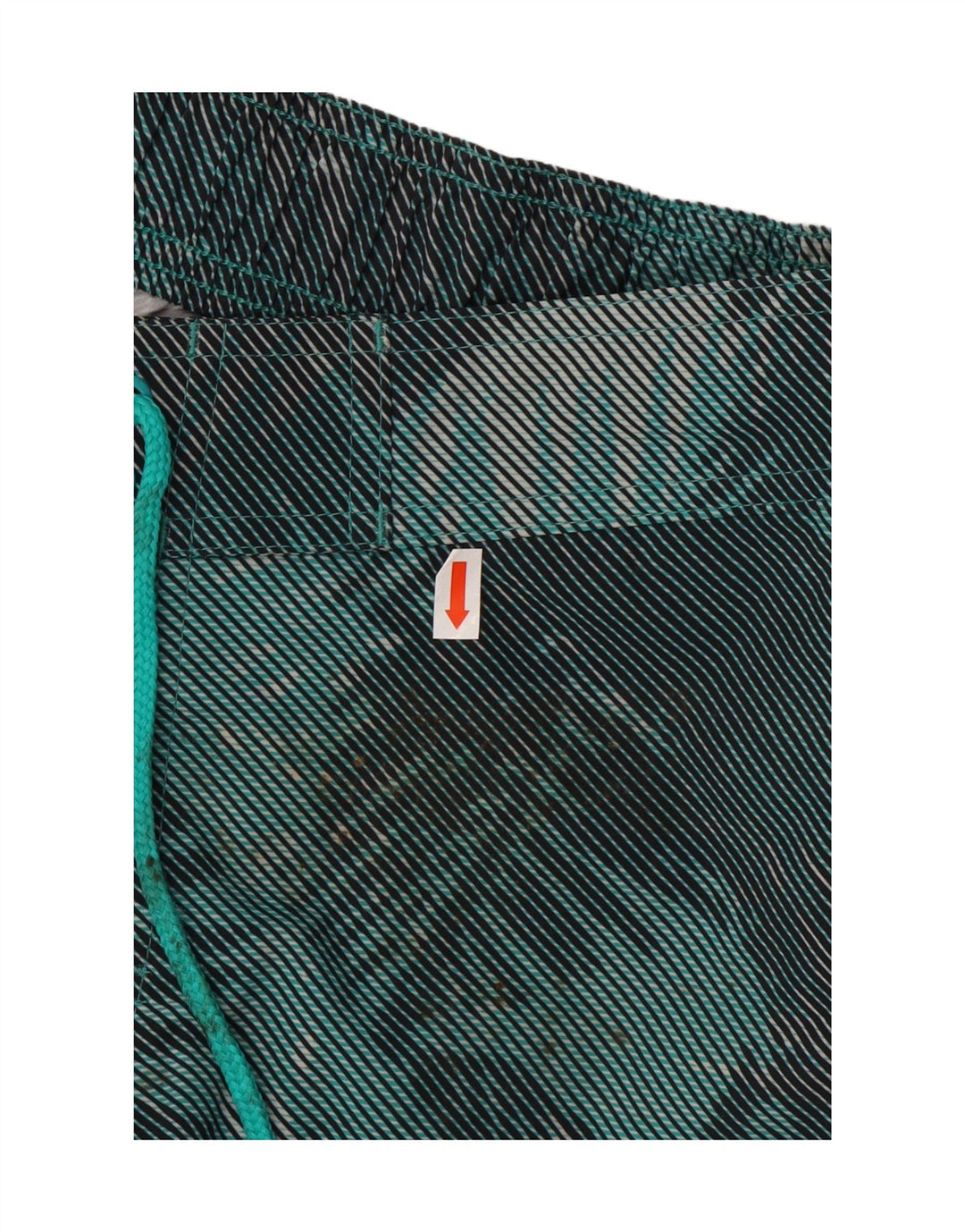PUMA Mens Swimming Shorts Medium Green Striped Polyester Vintage Puma and Second-Hand Puma from Messina Hembry 