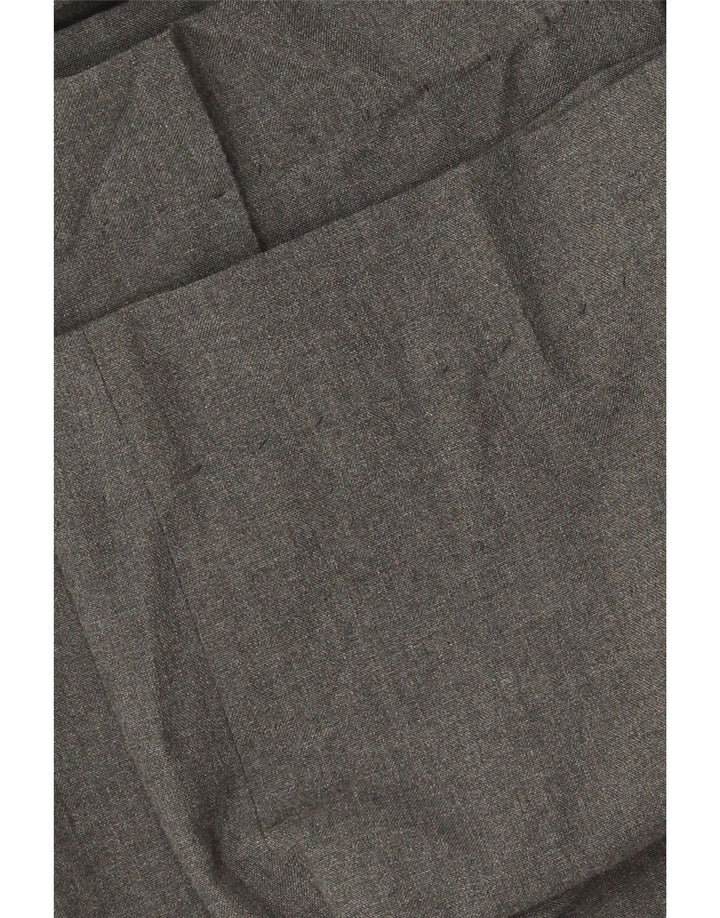 Marks & Spencer Pantalón de traje de corte regular para hombre W38 L28 Poliéster gris