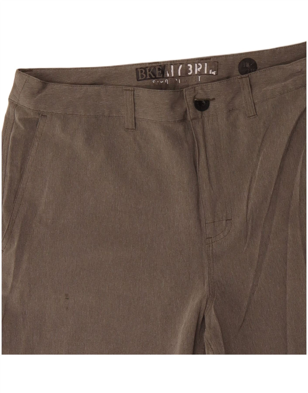 BKE Pantalones cortos chinos para hombre W33 Poliéster gris medio
