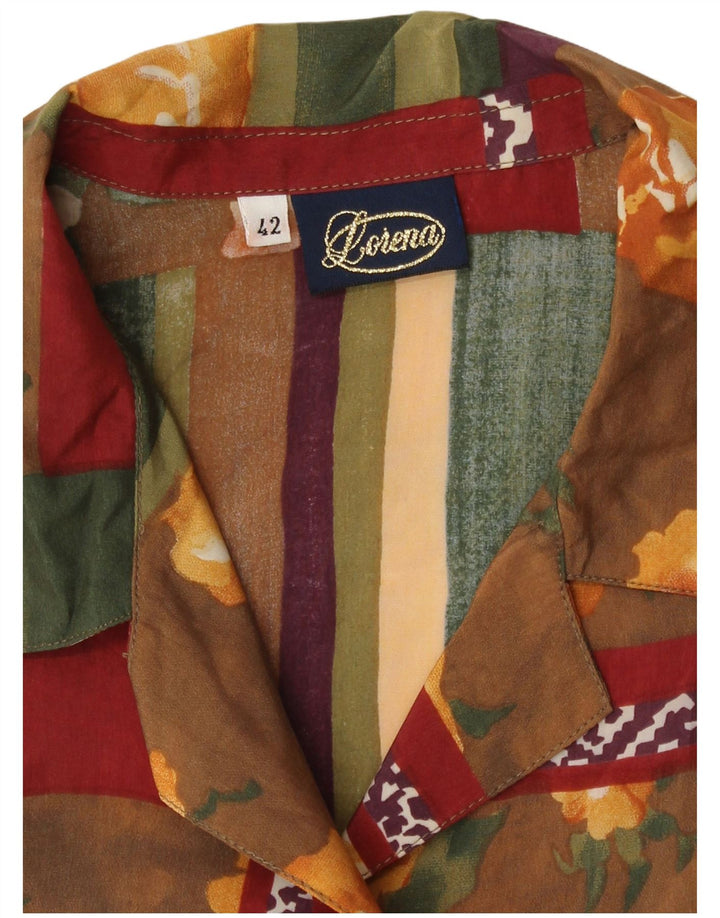 Blusa Camisa Mujer Lorena IT 42 Mediana Multicolor Patchwork Retro