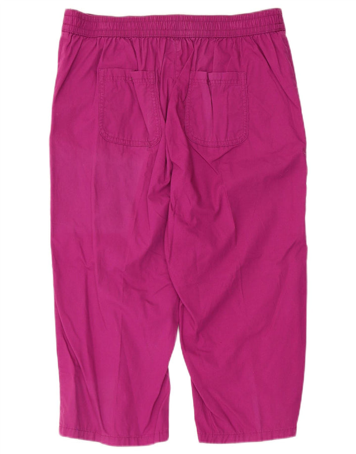 Marks & Spencer Pantalones Capri para Mujer UK 12 Medium W30 L18 Púrpura