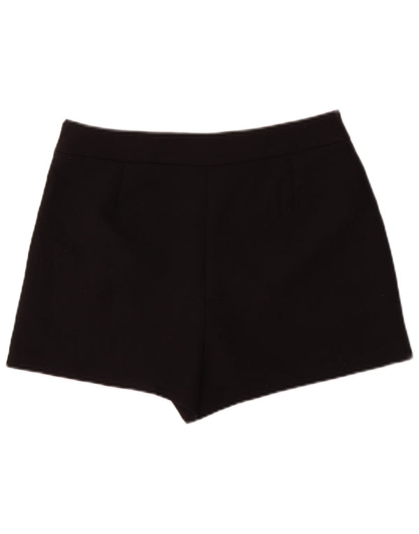 Zara Mujer Shorts Casual Mediano W28 Poliéster Negro