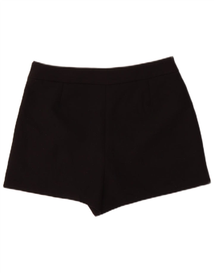 Zara Mujer Shorts Casual Mediano W28 Poliéster Negro