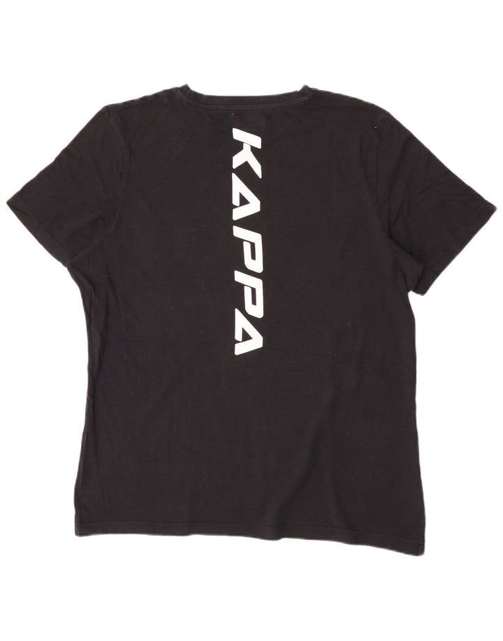 Kappa - Camiseta gráfica para hombre, talla grande, color negro