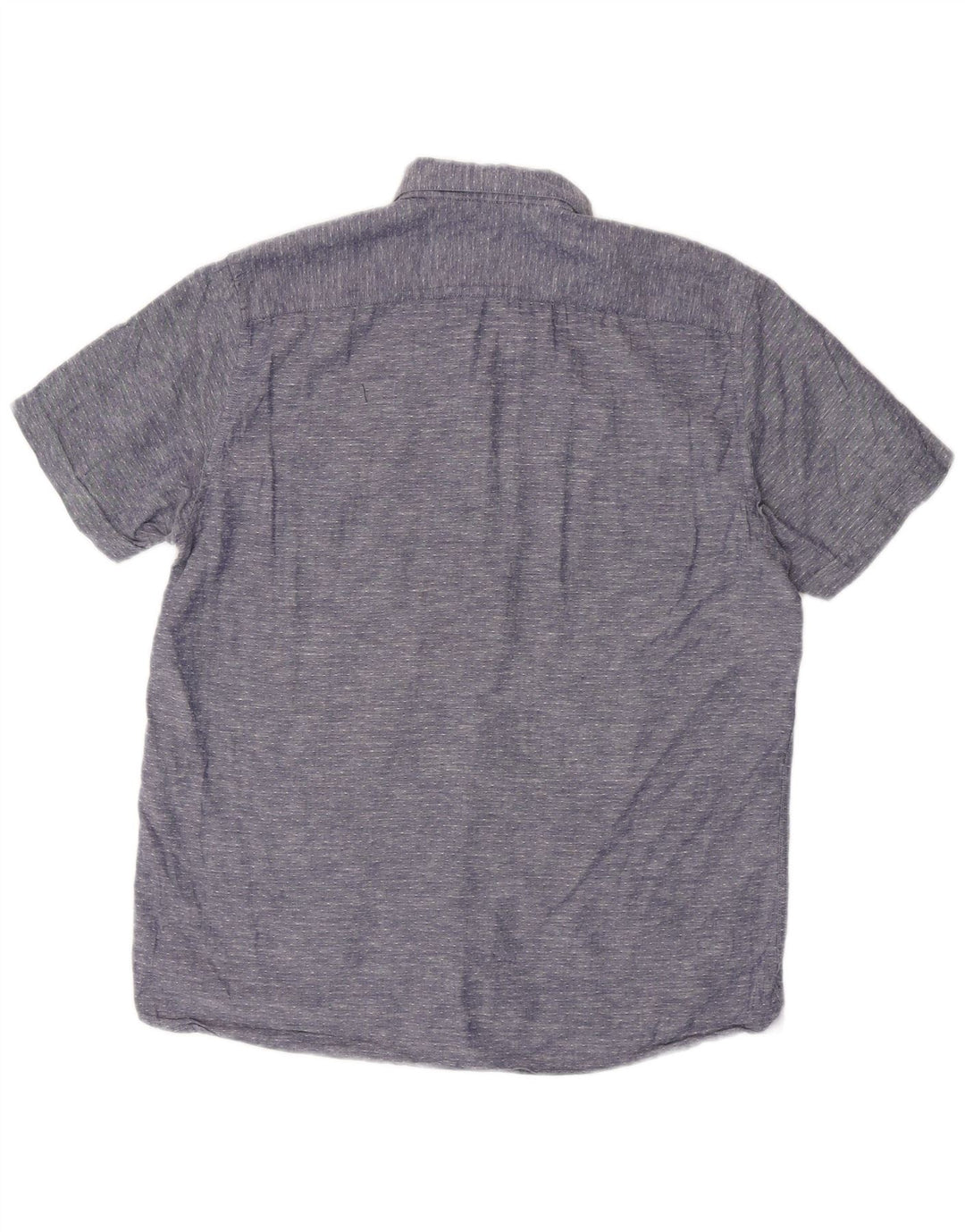 TED BAKER Camisa de manga corta para hombre Talla 3 Mediana Algodón moteado azul marino