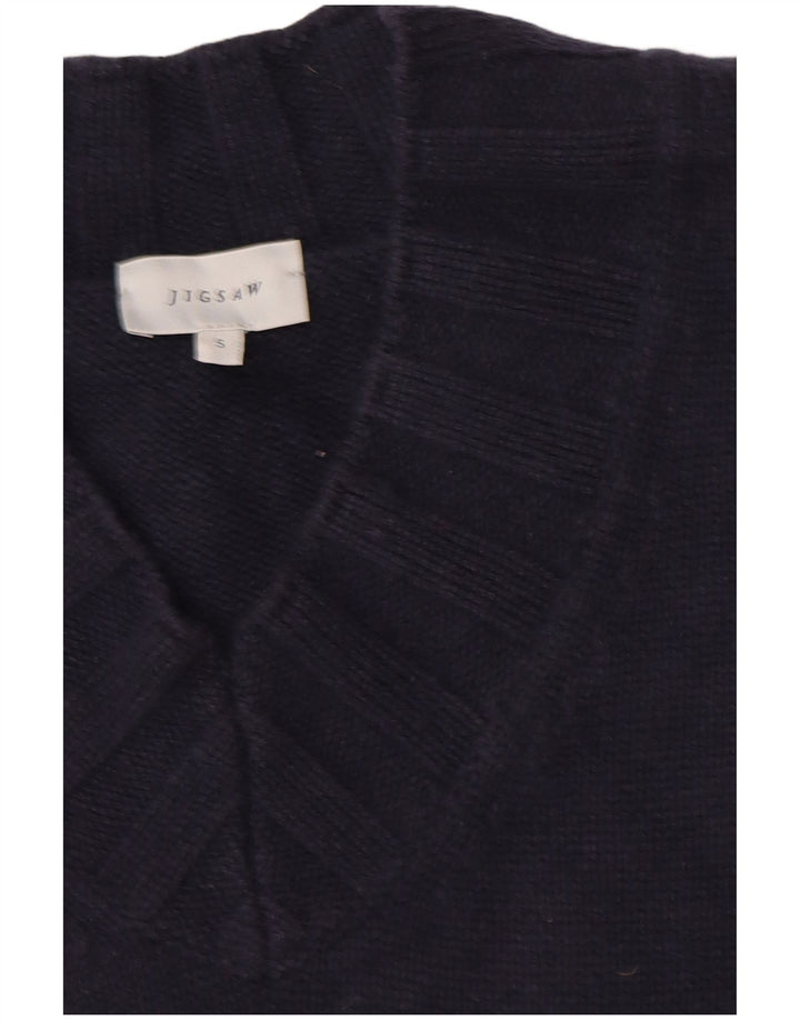 JIGSAW Camiseta sin mangas para mujer de gran tamaño UK 10 Small Navy Blue Wool