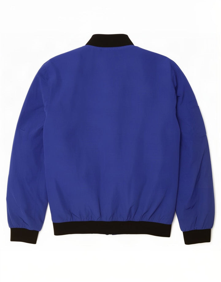 Zara Hombre Cazadora Bomber ES 38 Azul Medio Poliéster Colorblock