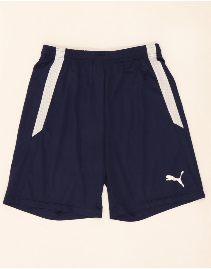 PUMA Pantalones cortos deportivos para hombre color azul marino mediano
