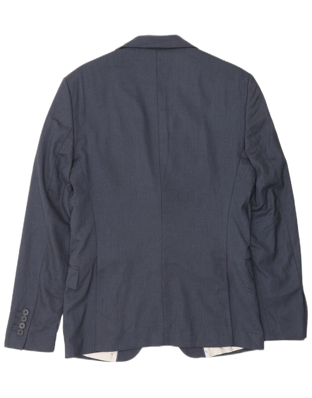 Zara Chaqueta tipo blazer de 2 botones para hombre EU 46 Small Viscosa azul marino