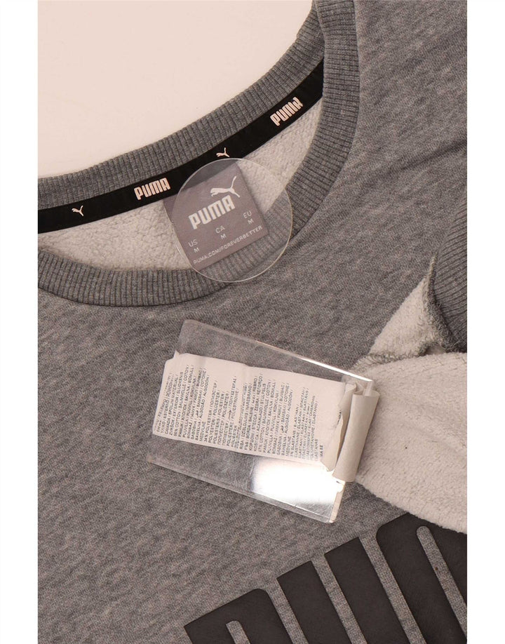 Puma Hombre Sudadera Gráfica Jersey De Algodón Gris Medio