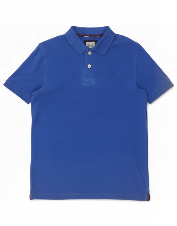 Crew Clothing Polo para hombre de algodón azul pequeño