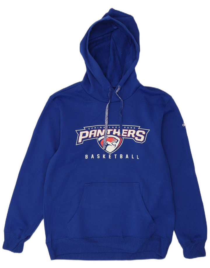 Adidas Hombre Panthers Graphic Sudadera con capucha Jersey Azul Medio Poliéster