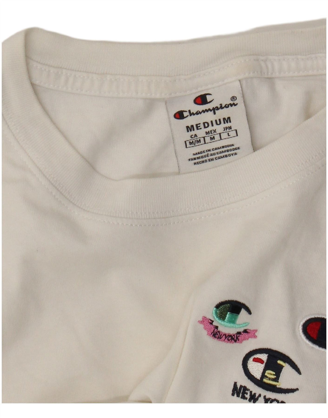Champion Camiseta gráfica para mujer Top UK 12 Medium White