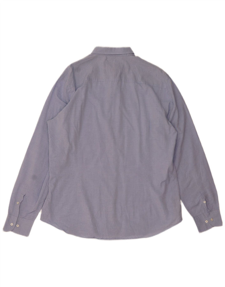 Camisa Hombre Massimo Dutti 2XL Algodón Rayas Azules