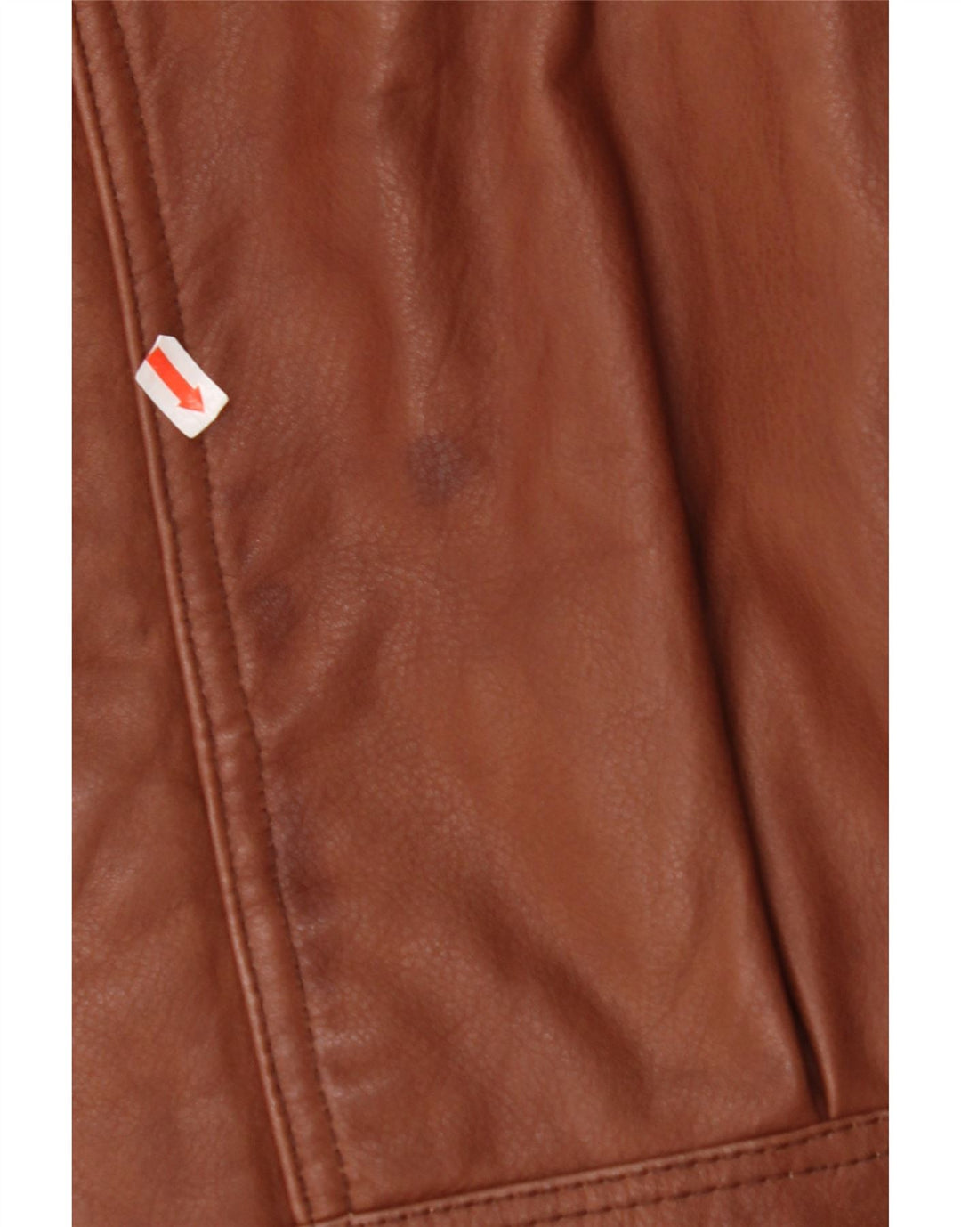 VINTAGE Abrigo de cuero con capucha para hombre IT 48 Cuero marrón medio