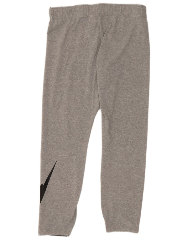 Nike Leggings cortos gráficos para mujer UK 44 Grande Gris Algodón Deportes