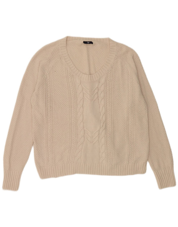 Gap Jersey extragrande con cuello barco para mujer UK 40 XL Algodón beige