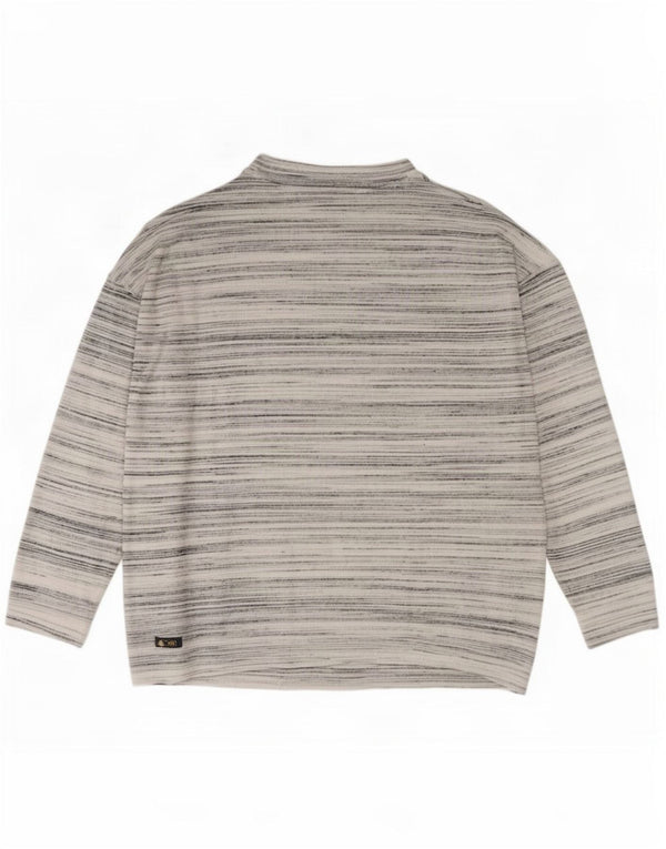 Marks & Spencer Blusa holgada para mujer UK 44 Grande Gris Rayas
