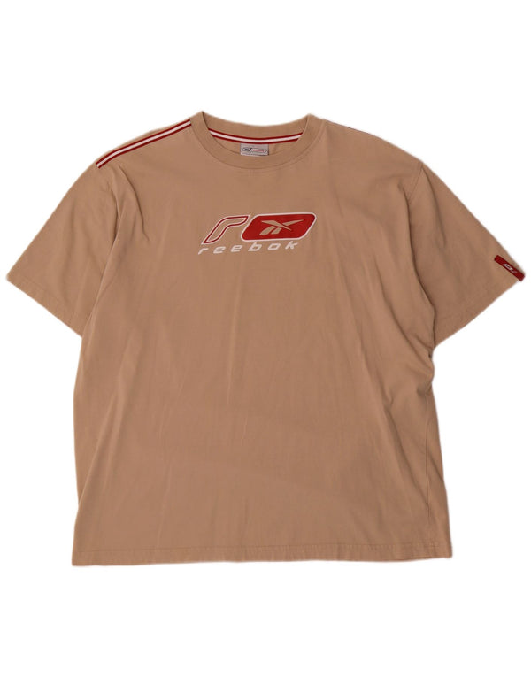 Reebok Camiseta Gráfica Hombre Top XL Algodón Beige