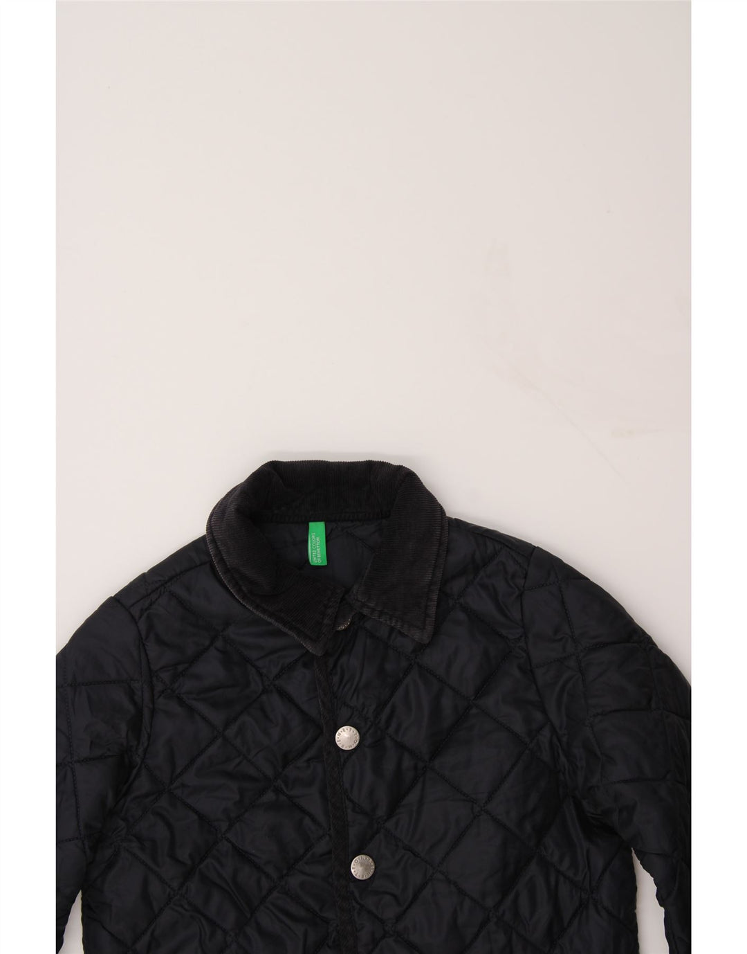 BENETTON Boys Quilted Jacket 7-8 Years Navy Blue Vintage Benetton and Second-Hand Benetton from Messina Hembry 