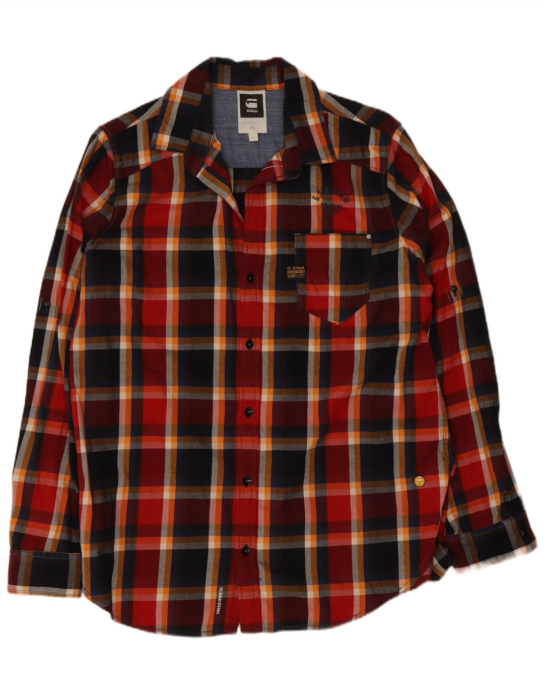 G-Star Hombre Camisa De Franela Mediana De Algodón A Cuadros Multicolor