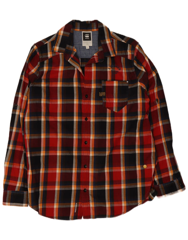 G-Star Hombre Camisa De Franela Mediana De Algodón A Cuadros Multicolor