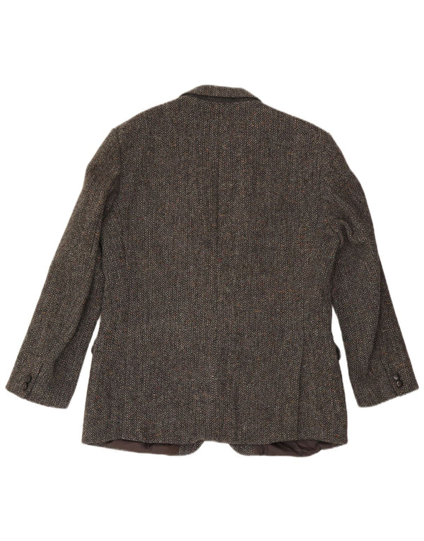 Harris Tweed Chaqueta tipo blazer de 2 botones para hombre UK 42 XL Lana moteada gris