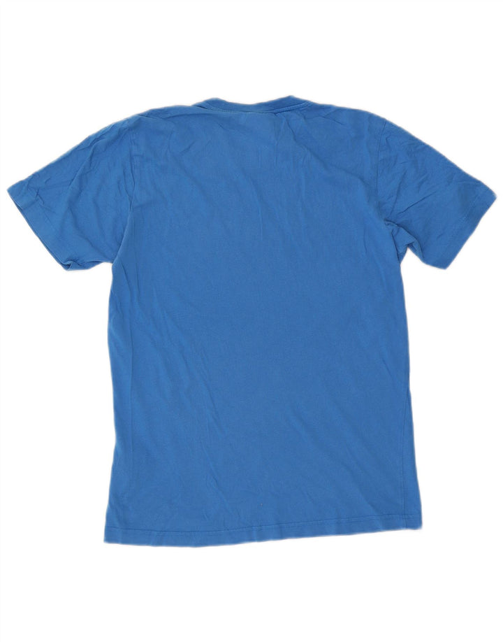 Adidas - Camiseta gráfica para hombre, talla pequeña, algodón azul