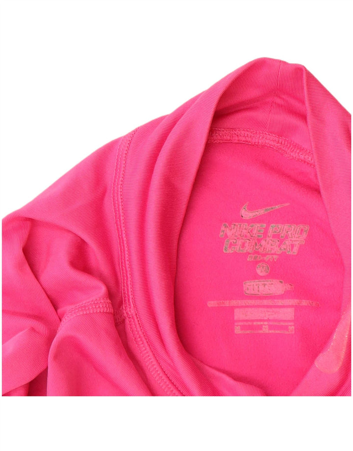 Nike Mujer Dri Fit Top Manga Larga UK 12 Poliéster Rosa Mediano