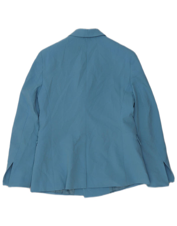 Topshop Chaqueta tipo blazer con doble botonadura para mujer UK 8 Small Poliéster azul