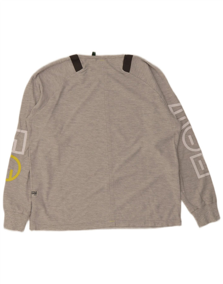 G-Star Hombre Graphic Top Manga Larga XL Algodón Gris